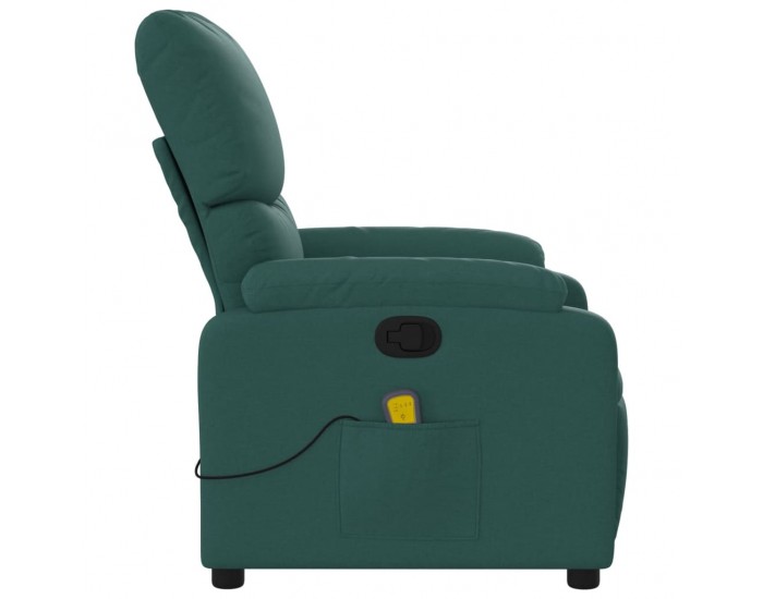 Sonata Fotoliu de masaj rabatabil, verde închis, material textil