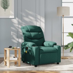 Sonata Fotoliu de masaj rabatabil, verde închis, material textil