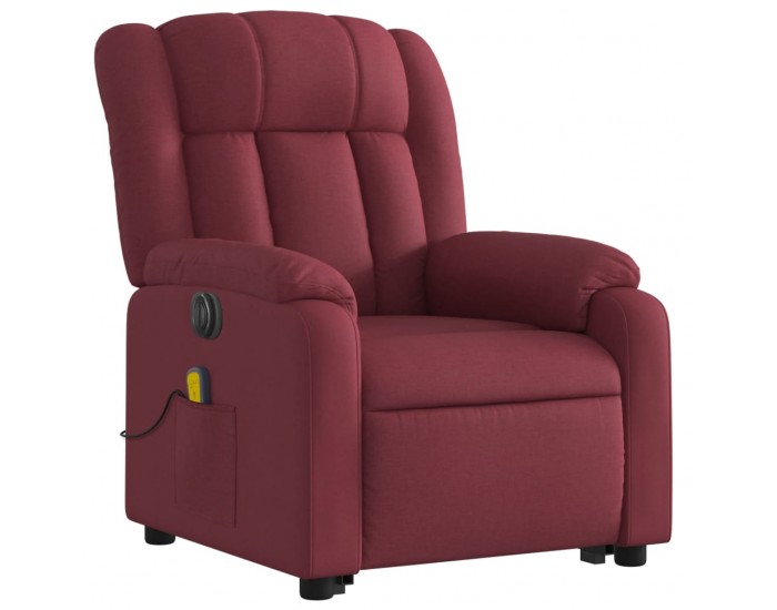 Sonata H Електрически изправящ масажен реклайнер виненочервен текстил