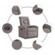 Sonata Fotoliu rabatabil, gri taupe, material textil