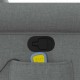 Sonata H Изправящ масажен реклайнер стол,тъмносив, текстил