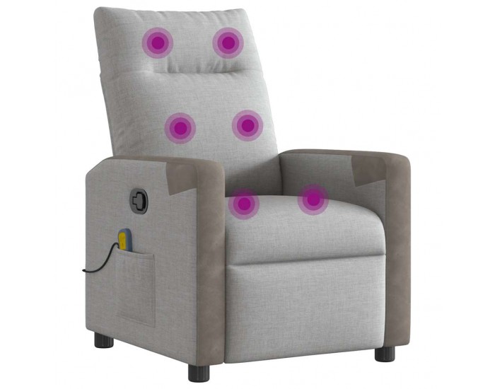 Sonata H Масажен стол за лежанка Cloud Grey Fabric