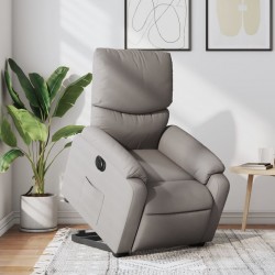 Sonata Fotoliu electric rabatabil cu ridicare, gri taupe, textil