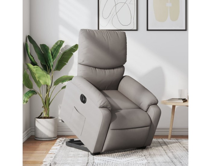 Sonata Fotoliu electric rabatabil cu ridicare, gri taupe, textil