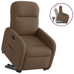 Sonata Fotoliu rabatabil cu ridicare pe verticală, maro, textil
