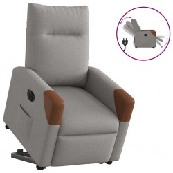 Sonata Fotoliu electric rabatabil cu ridicare, gri taupe, textil