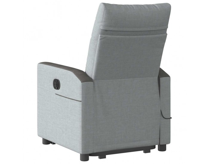 Sonata H Електрически изправящ масажен реклайнер стол светлосив текстил