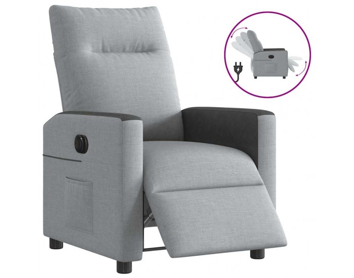 Sonata H Електрически наклоняем стол, светлосив, текстил