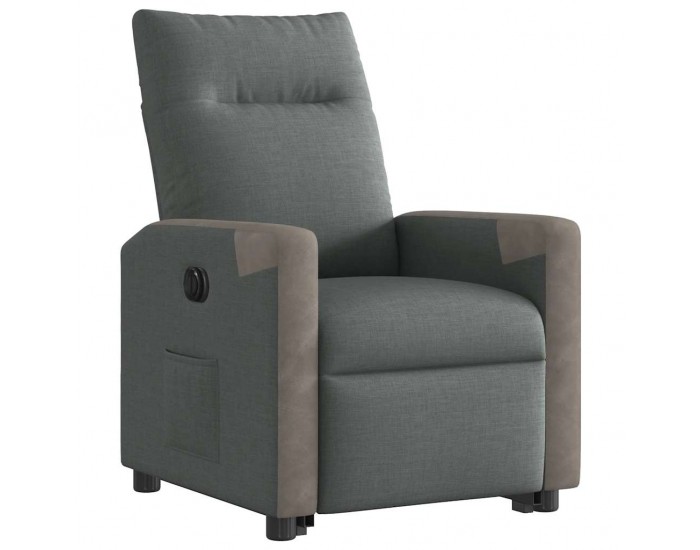 Sonata Fotoliu electric rabatabil cu ridicare, gri închis, textil