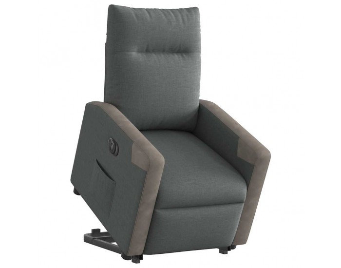 Sonata Fotoliu electric rabatabil cu ridicare, gri închis, textil