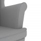 Sonata Fotoliu cu taburet pentru picioare, gri deschis material textil