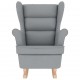 Sonata H Люлеещ се стол Светло сив 74x90x102 см плат