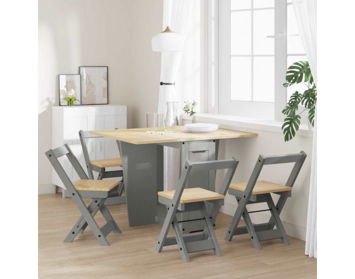 Sonata H Трапезен комплект Corona тип пеперуда 5 части сгъваем сив бор