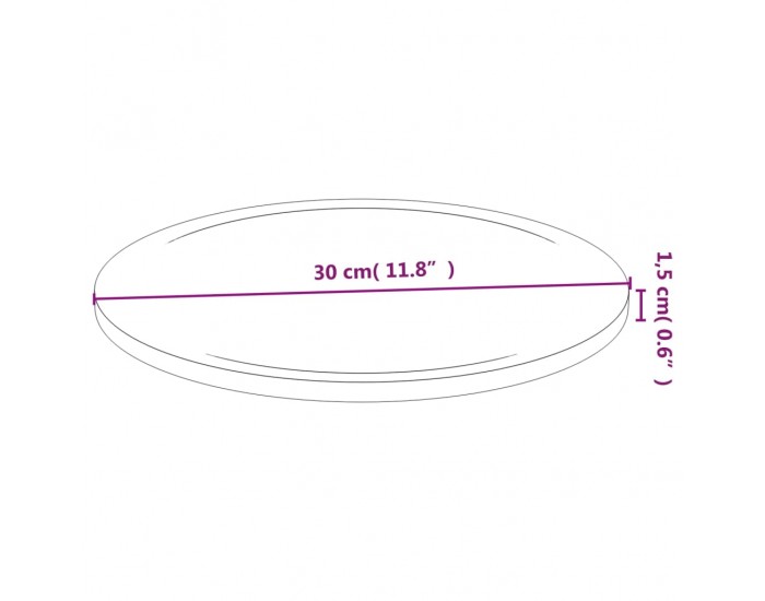 Sonata H Дъски за рязане 6 бр Ø30x1,5 см бамбук