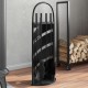 Sonata H Комплект инструменти за камина от 5 части 23x15x66 см стомана