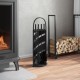 Sonata H Комплект инструменти за камина от 5 части 23x15x66 см стомана
