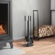 Sonata H Комплект инструменти за камина от 4 части 22x59 см стомана