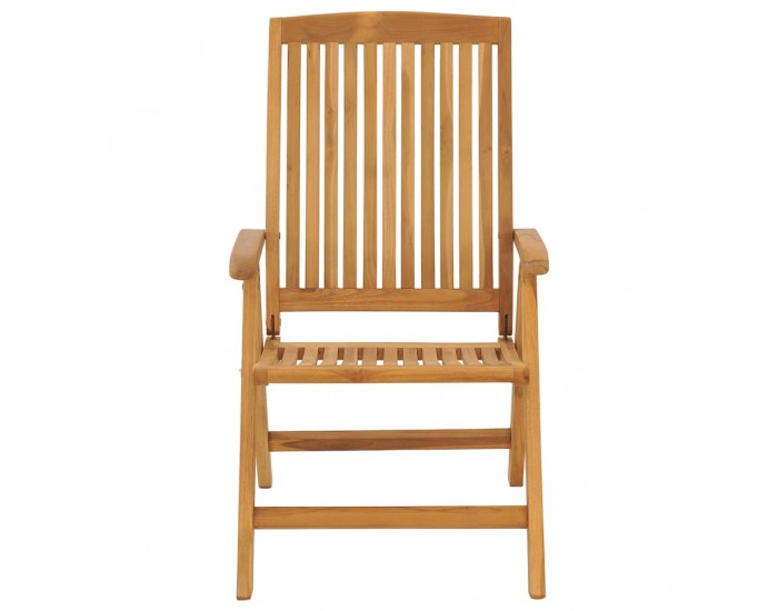Sonata H Наклоняеми градински столове с възглавници, 6 бр, тик масив