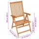 Sonata H Градински столове, 4 бр, сини възглавници, тиково дърво масив