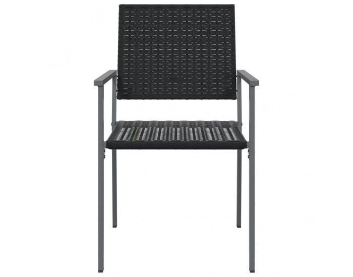 Sonata H Градински столове 4 бр черни 54x62,5x89 см полиратан
