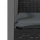Sonata H Градински стол с възглавници 2 бр черни 56,5x57x83 см полиратан