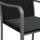Sonata H Градински стол с възглавници 2 бр черни 56x59x84 см полиратан