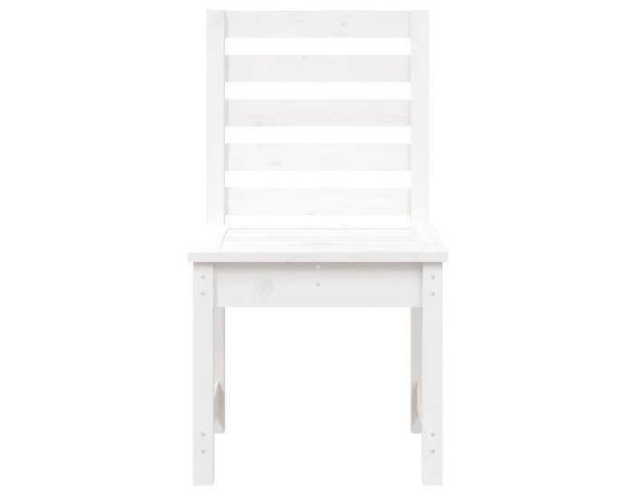 Sonata H Градински столове 2 бр бели 50x48x91,5 см борово дърво масив
