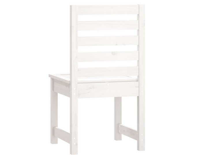 Sonata H Градински столове 2 бр бели 50x48x91,5 см борово дърво масив