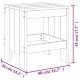 Sonata H Градински табуретки 2 бр бели 40x36x45 см борово дърво масив