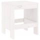 Sonata H Градински табуретки 2 бр бели 40x36x45 см борово дърво масив