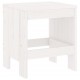 Sonata H Градински табуретки 2 бр бели 40x36x45 см борово дърво масив