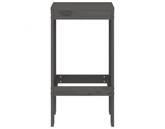 Sonata H Бар табуретки 2 бр сиви 40x36x75 см борово дърво масив