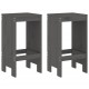 Sonata H Бар табуретки 2 бр сиви 40x36x75 см борово дърво масив