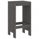 Sonata H Бар табуретки 2 бр сиви 40x36x75 см борово дърво масив