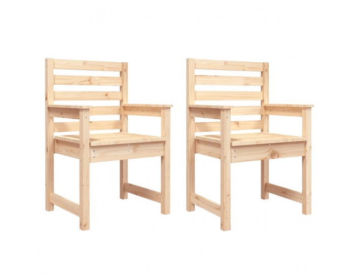 Sonata H Градински столове 2 бр меденокафяви 60x48x91 см бор масив