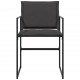 Sonata H Градински столове с възглавници 4 бр черен стомана и текстилен