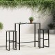 Sonata H Бар табуретки 2 бр черни 38x38x80 см прахово боядисана стомана