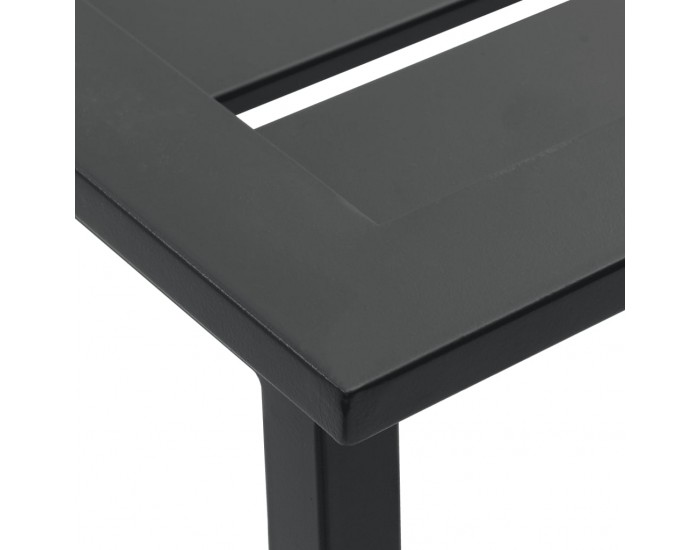 Sonata H Бар табуретки 2 бр черни 38x38x80 см прахово боядисана стомана
