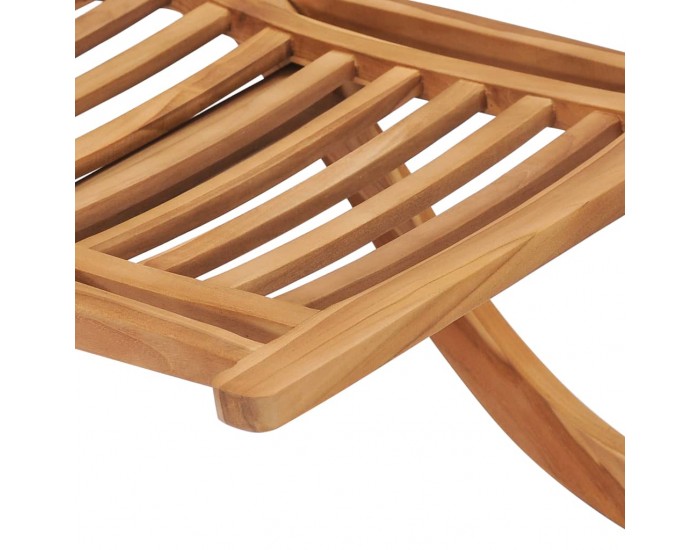 Sonata H Сгъваем градински стол 50x90x69 см тиково дърво масив