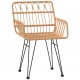 Sonata H Градински столове 2 бр с подлакътник 56x64x80 см PE ратан