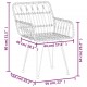 Sonata H Градински столове 2 бр с подлакътник 56x64x80 см PE ратан