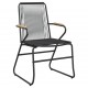 Sonata H Градински столове, 2 бр, черни, 58x59x85,5 см, PVC ратан