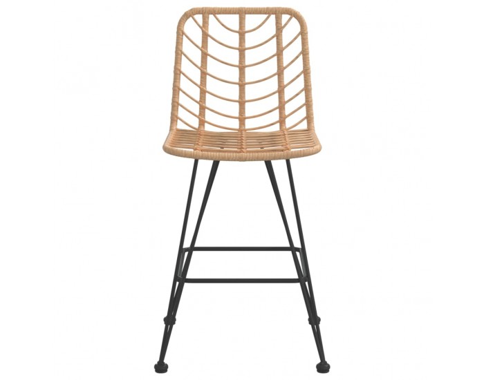 Sonata H Бар табуретки 2 бр 45x56x103,5 см PE ратан и стомана