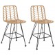 Sonata H Бар табуретки 2 бр 45x56x103,5 см PE ратан и стомана