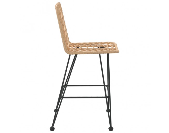 Sonata H Бар табуретки 2 бр 45x56x103,5 см PE ратан и стомана