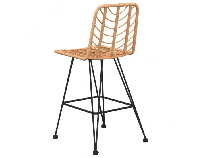 Sonata H Бар табуретки 2 бр 45x56x103,5 см PE ратан и стомана