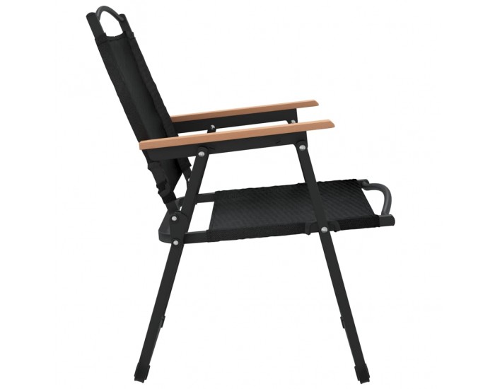 Sonata H Къмпинг столове 2 бр черни 54x55x78 см Оксфорд плат