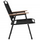 Sonata H Къмпинг столове 2 бр черни 54x55x78 см Оксфорд плат