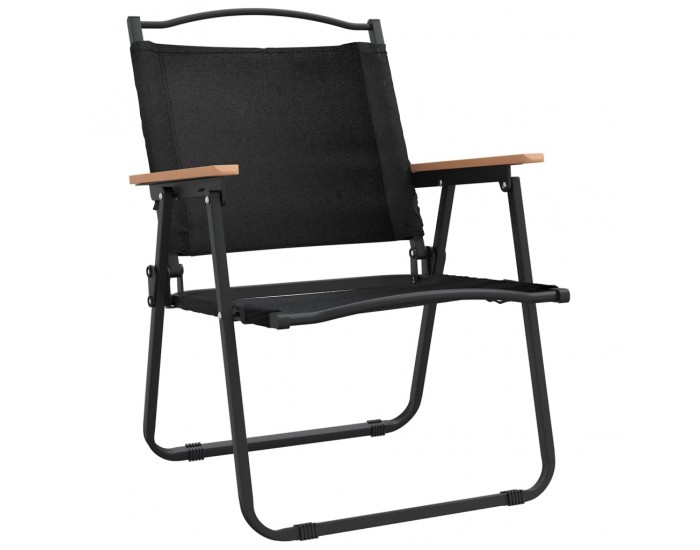 Sonata H Къмпинг столове 2 бр черни 54x55x78 см Оксфорд плат