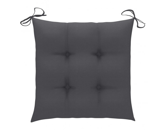 Sonata H Градински столове, 2 бр, с възглавници, тиково дърво масив